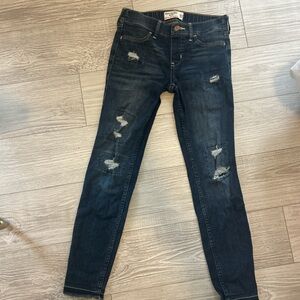 Abercrombie Kids Dark Blue Distressed Skinny Jeans
